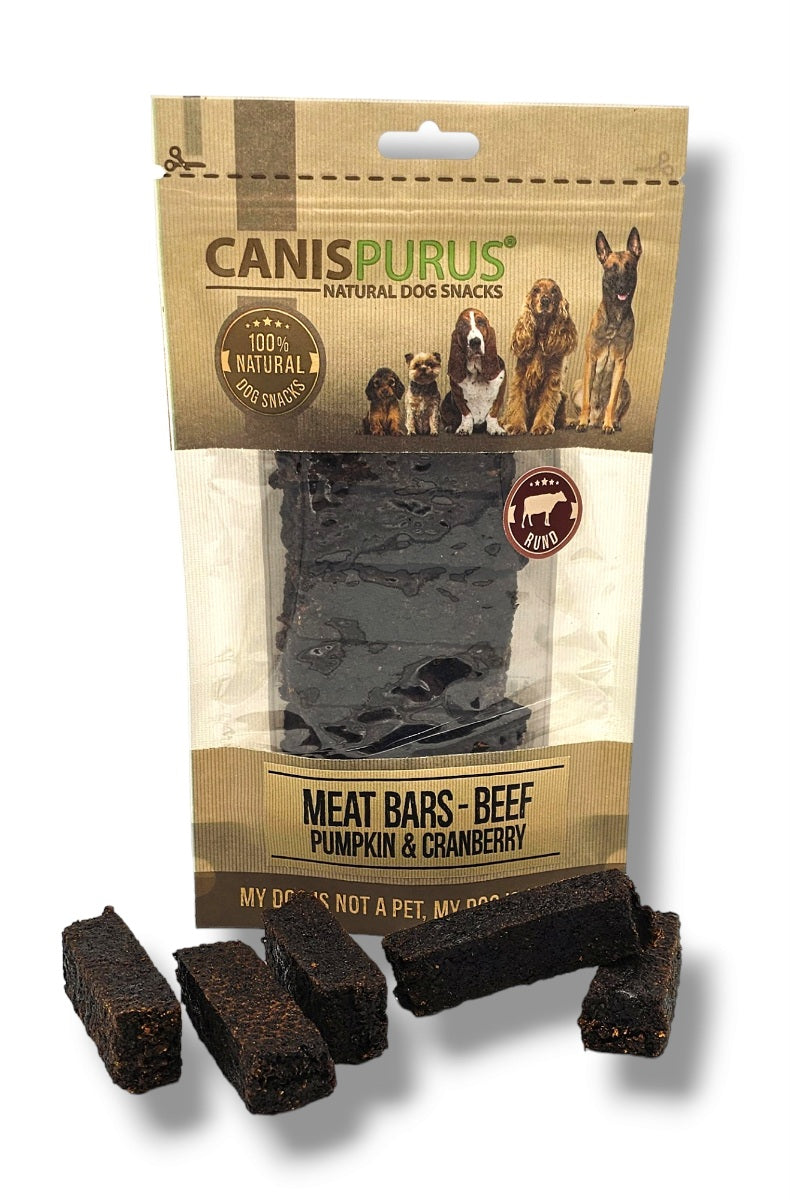 Meat Bars Rund, Pompoen & Veenbes | Canis Purus | Trainingssnack
