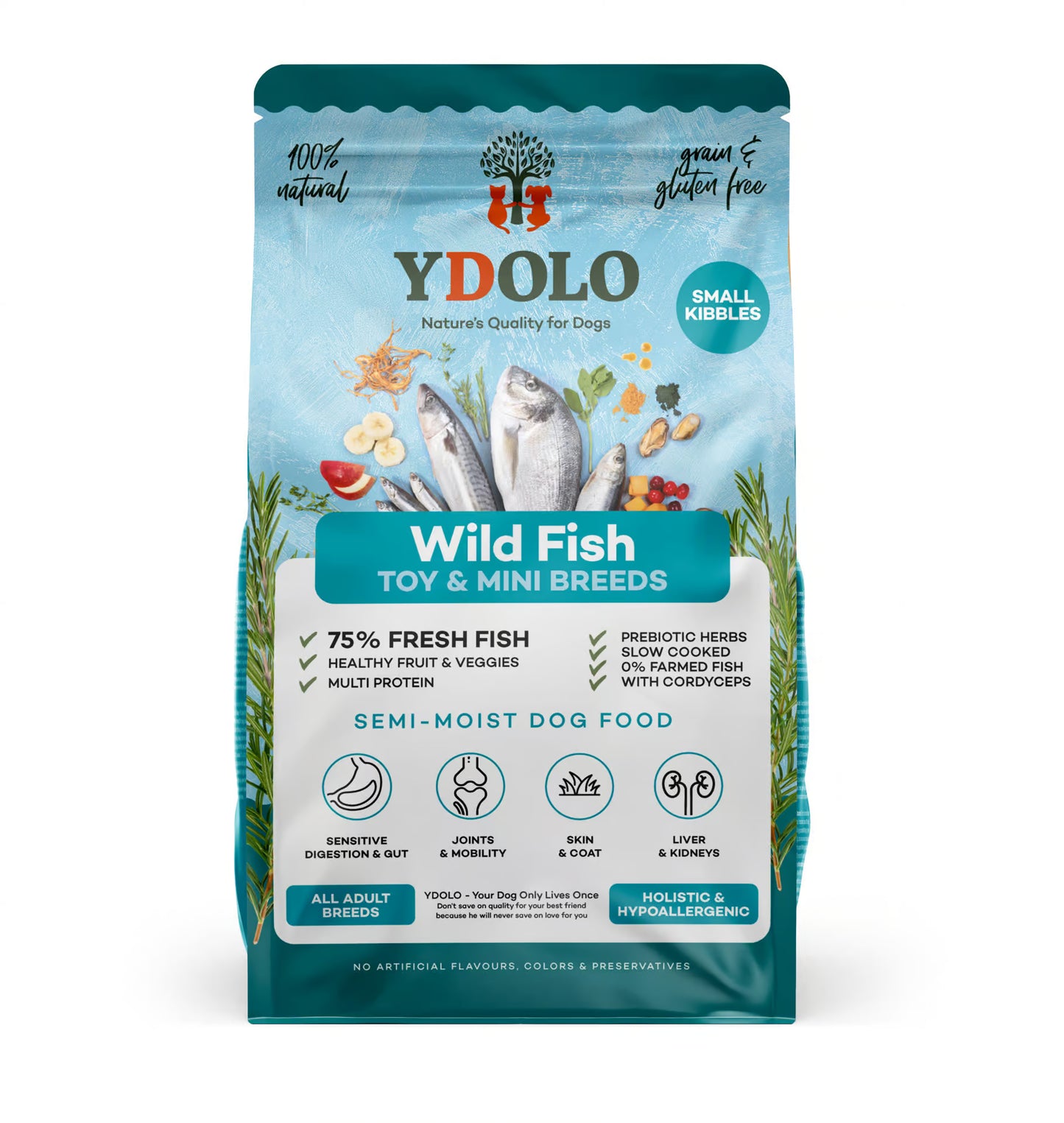 Wild Fish Mini | Ydolo Healthy & Pure | Semi-moist hondenvoer