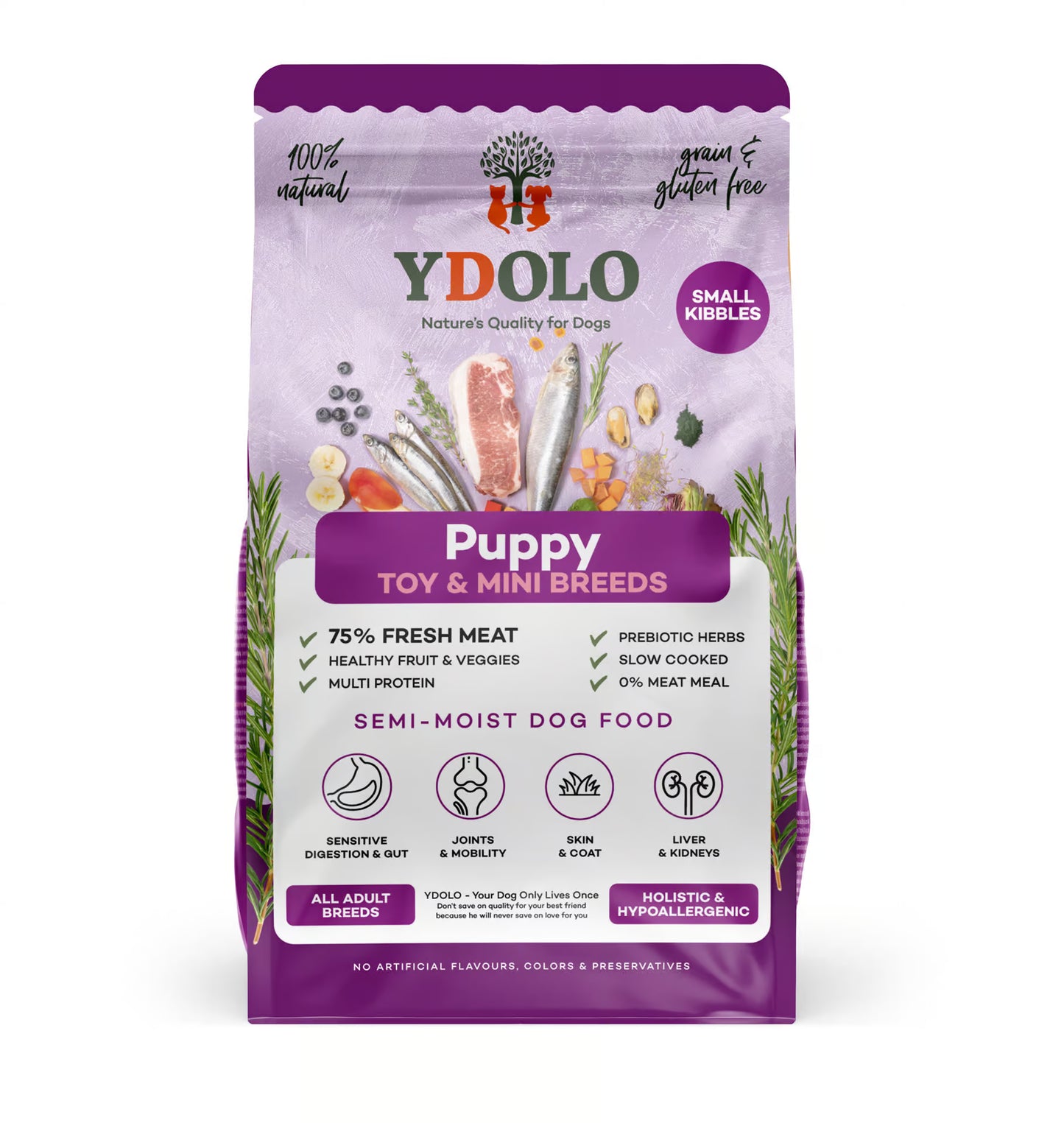Puppy Mini | Ydolo Healthy & Pure | Semi-moist hondenvoer