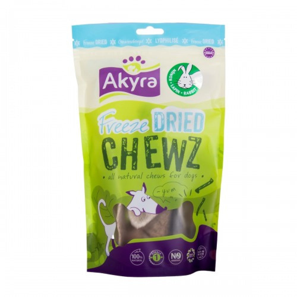 Freeze Dried Chewz konijnenoren | Akyra | Hondensnack