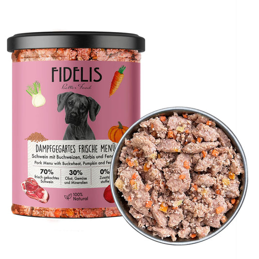 Varken menu | Fidelis | gestoomde voeding